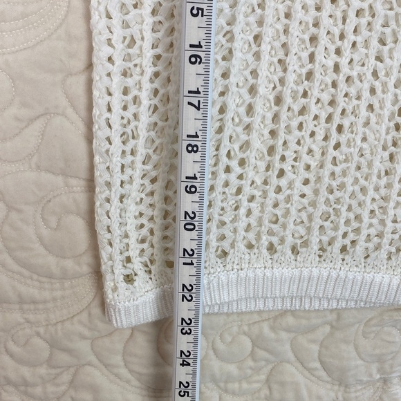 Guess Open-Knit Sweater White Size XS - Picture 7 of 9
